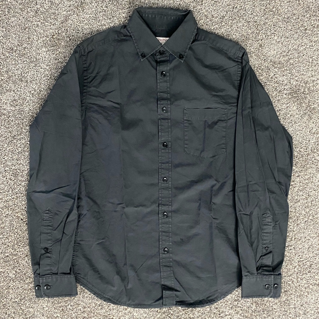 Merona Women’s S Dark Gray Long-Sleeved Button-Up Shirt
